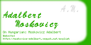 adalbert moskovicz business card
